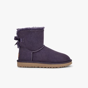 Ugg Mini Bailey Bow II Klassiska Stövlar Dam Lila (523796VGU)